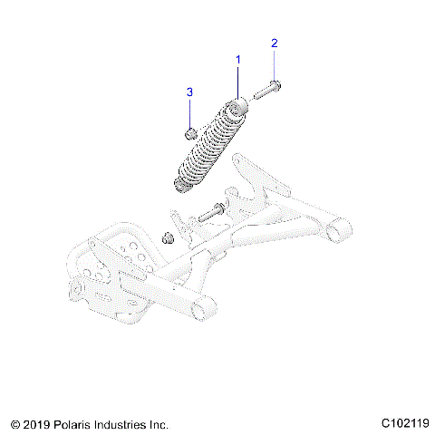 SUSPENSION, REAR SHOCK - A23HBBO7B3/B7 (C102119)