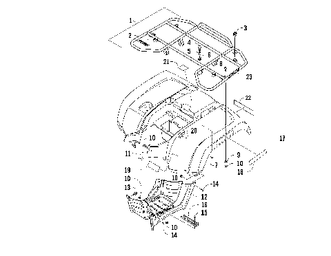 REAR RACK, BODY PANEL, AND FOOTWELL ASSEMBLY [89037]