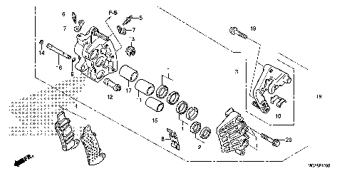 RIGHT FRONT BRAKE CALIPER