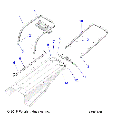BODY, BUMPER, REAR, SNOWFLAP and TAILLIGHT COVER - S23CFF5TSL (C601129)