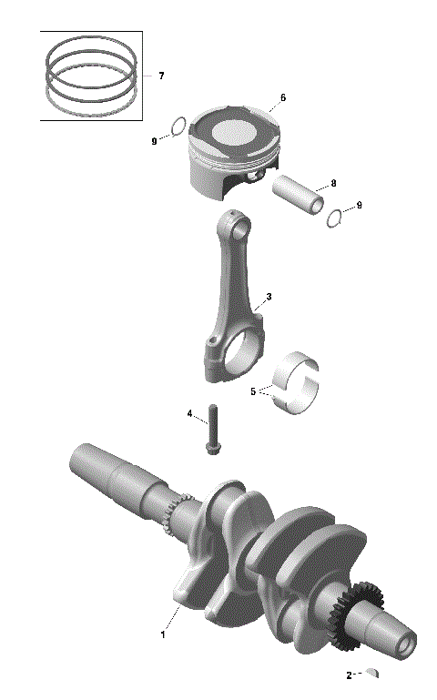 01- ROTAX - Crankshaft and Pistons