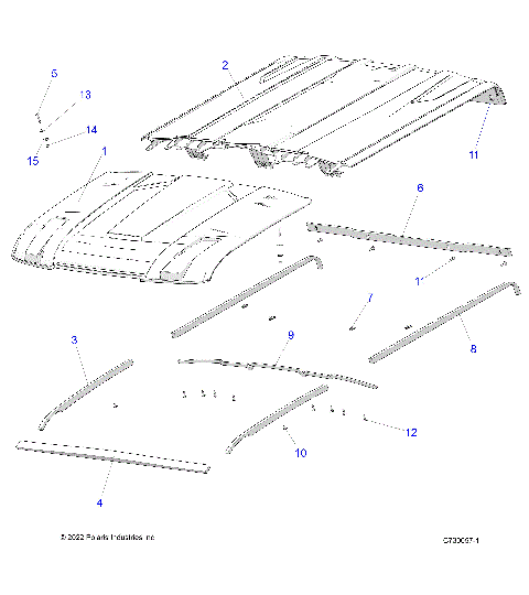 BODY, ROOF - R23RSF99AY (C730057-1)