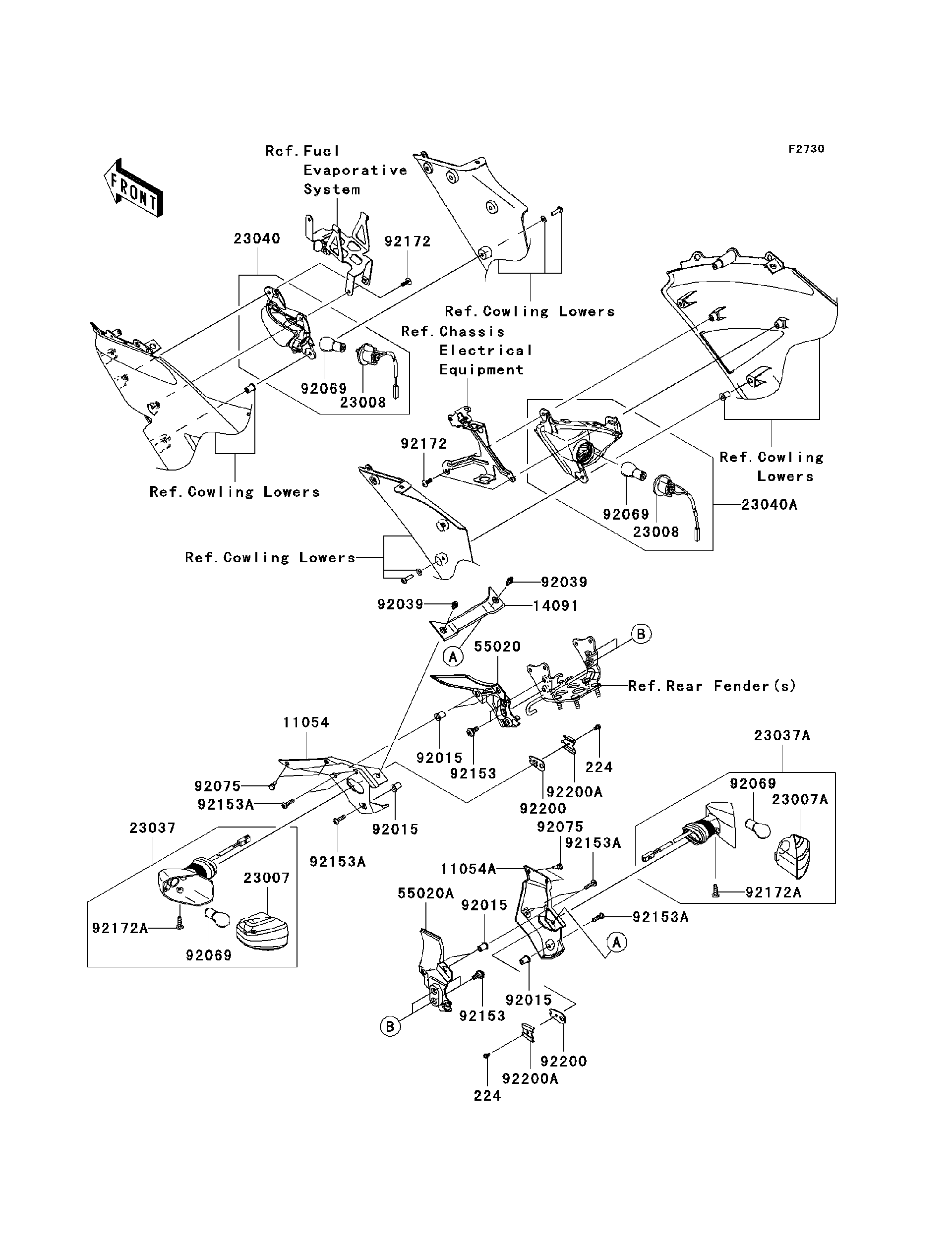RT-166505ページ Kawasaki Motorcycle 2005 OEM Parts Diagram for Starter Motor