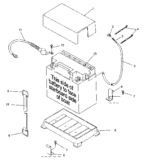 BATTERY BOX SL 900 B964291 and  Intl. SL 900 I964291 (4935583558B006)