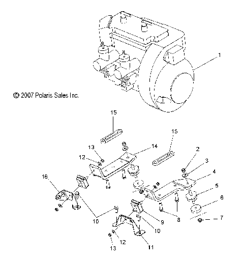 ENGINE, MOUNTING - S09NJ5BS/BSF/BSL/BE (49SNOWENGINEMOUNT08550)