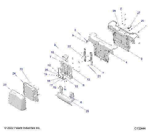 BODY, SEAT, PASSENGER, BACK - A25SWE57F1/C1/E1 (C102444)