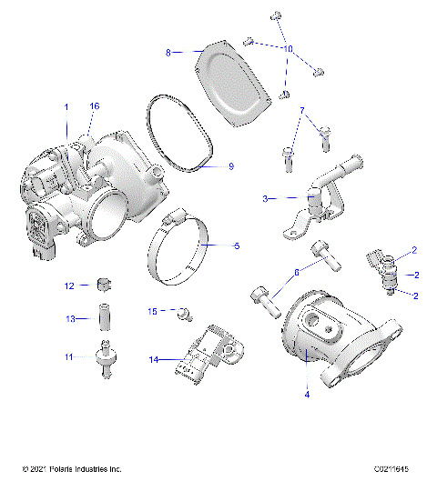 ENGINE, THROTTLE BODY and FUEL RAIL - A26SEA50B1/B4 (C0211645)