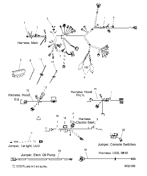ELECTRICAL, WIRE HARNESS - S16EG6 ALL OPTIONS (600166)