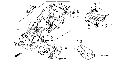 REAR FENDER (CBR1000RA)