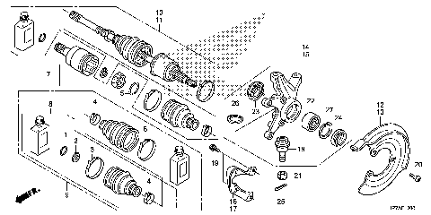 FRONT KNUCKLE@DRIVESHAFT