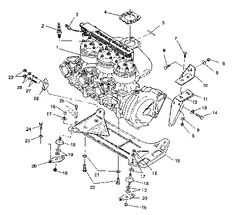 ENGINE MOUNTING SL 650 / B934058 (4924732473011A)