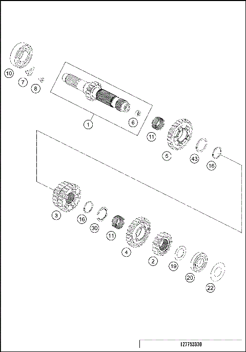 TRANSMISSION I - MAIN SHAFT