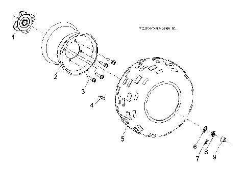 WHEEL, REAR - A07KA05CA/CB/CD (49ATVWHEELREAR07PRED50)