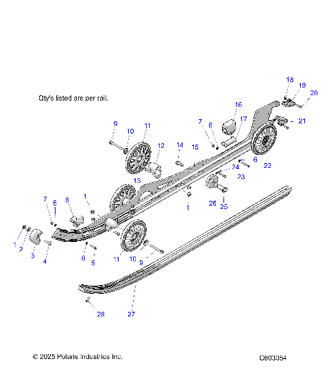 SUSPENSION, RAIL BEAM, LH/RH - S26TFF6RSL/TFP6RSL  (C603054)