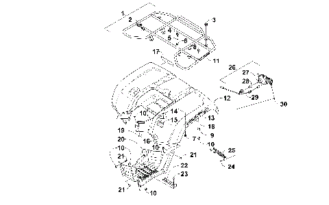 REAR RACK, BODY PANEL, AND FOOTWELL ASSEMBLIES [300666]
