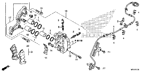 FRONT BRAKE CALIPER (ABS)