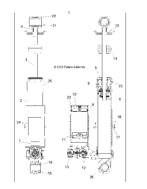 SUSPENSION, SHOCK, FRONT - A13GH8EFK (49ATVSHOCKFRT7043854)