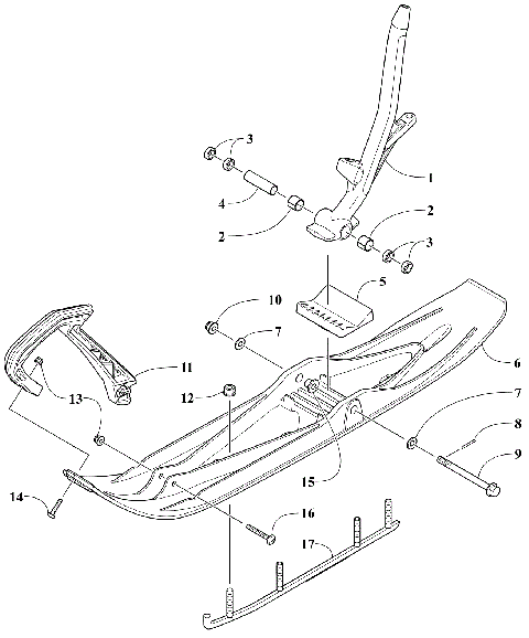 SKI AND SPINDLE ASSEMBLY [106121]