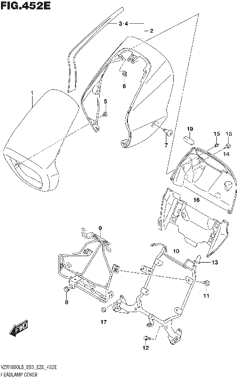 HEADLAMP COVER (VZR1800BZL8 E28) (JRU)