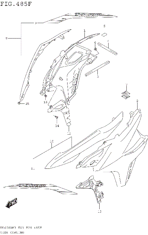 SIDE COWLING (DL650XAM3E33)