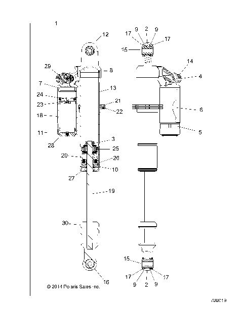 SUSPENSION, REAR SHOCK - Z21A4E99AX/BX(700019)