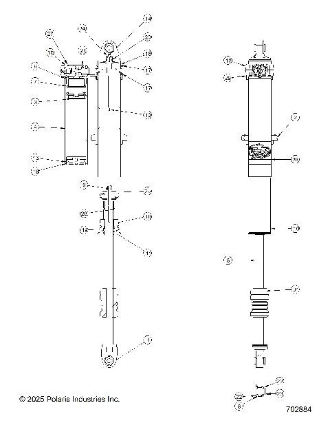 SUSPENSION, REAR SHOCK INTERNALS - Z25NEE99C4/F4/G4 (702884)