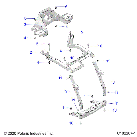 BODY, FRONT RACK SUPPORT - A23SVE95PK (C102267-1)