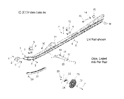 SUSPENSION, RAIL MOUNTING - S12CN8/CY8 ALL OPTIONS (49SNOWSUSPRAIL11800ASLT)