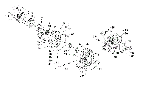 RIGHT CRANKCASE AND COVER ASSEMBLY [97644]