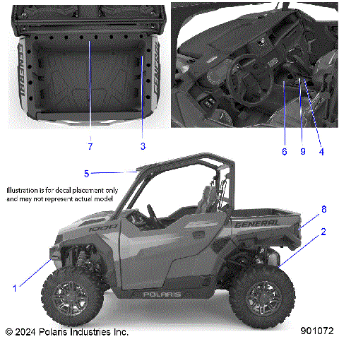 BODY, DECALS, WARNING - G25GXP99 (901072)
