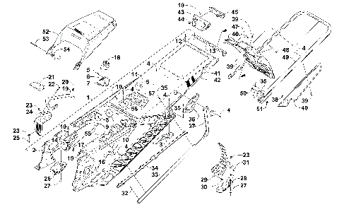 TUNNEL, REAR BUMPER, AND SNOWFLAP ASSEMBLY [101298]