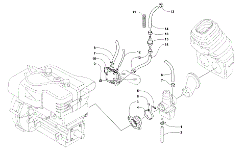 CARBURETOR AND FUEL PUMP ASSEMBLY