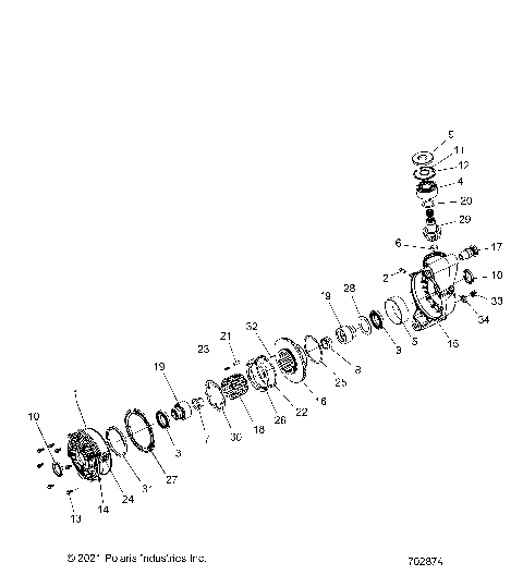 DRIVE TRAIN, FRONT GEARCASE INTERNALS - R25X6W1RB9/BD/BM (702794)
