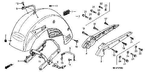 REAR FENDER@GRAB RAIL