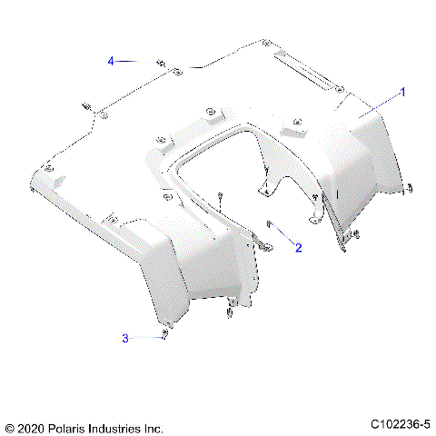 BODY, REAR CAB - A23SDA57A5/E57A4 (C102236-5)