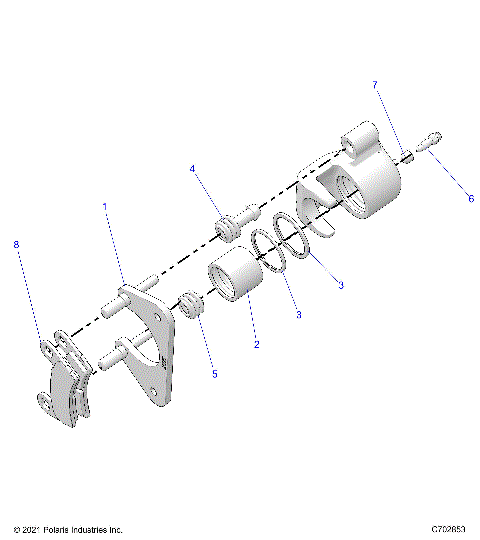 BRAKES, CALIPER, REAR - D24P2ED4D4 (C702853)