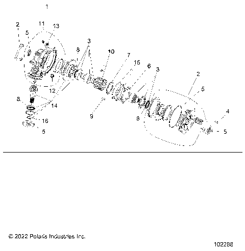 DRIVE TRAIN, FRONT GEARCASE - A25SWE57F1/C1/E1 (102288)