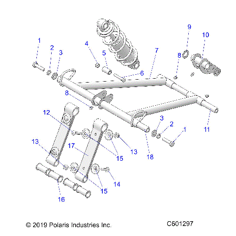 SUSPENSION, TORQUE ARM, FRONT - S21EFS8RS/8RE ALL OPTIONS (C601297)