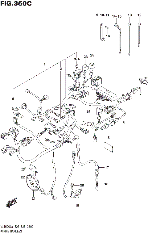 WIRING HARNESS (VL1500BL8 E33)