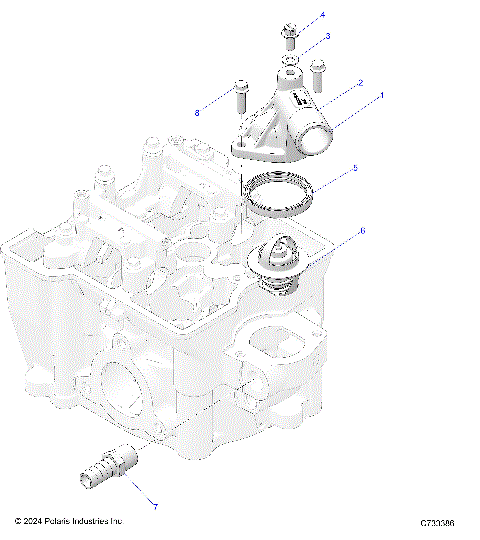 ENGINE, THERMOSTAT and COVER - R25M4U57Z5/B5/Z6/B6 (C733386)