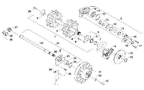 DRIVE TRAIN SHAFTS AND BRAKE ASSEMBLIES [102582]