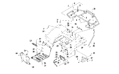 REAR BODY, RACK, AND TAILLIGHT ASSEMBLY [90915]