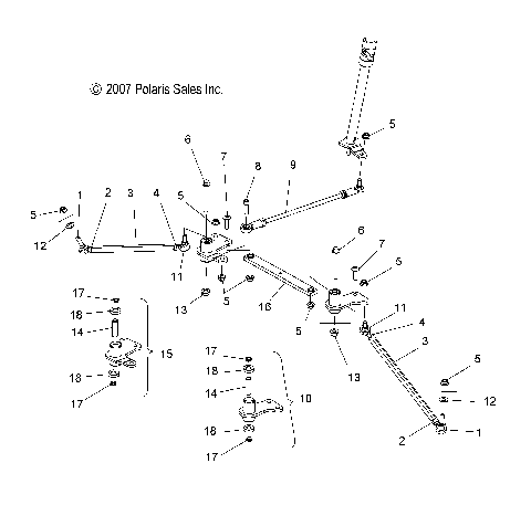 STEERING, LOWER - S08PD6/PB6/PB7/PP6/PP7 ALL OPTIONS (49SNOWSTEERING08600TRG)