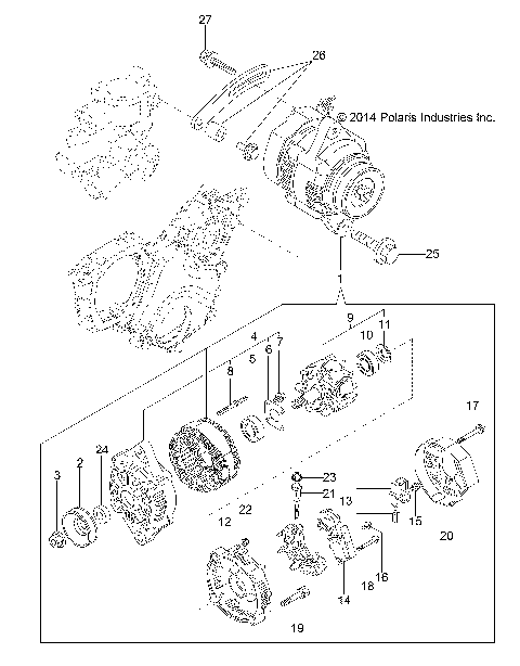 ENGINE, ALTERNATOR - R14WH9EMD (49RGRALTERNATOR14HIP)