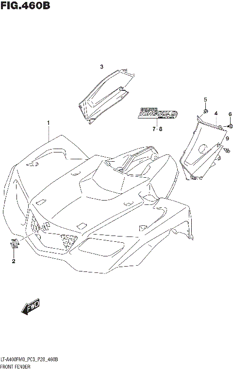 FRONT FENDER (LT-A400FM0 P28)
