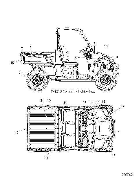 BODY, DECALS - R16RTA57A1/A4/A9/B1/B4/B9/EAP/EBP (700762)