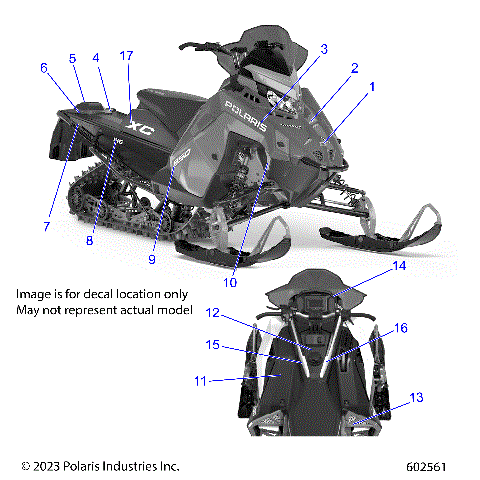 BODY, DECAL, BLACK SIDE PANEL W/ GRAY TRIM - S24TLP8RS (602561)
