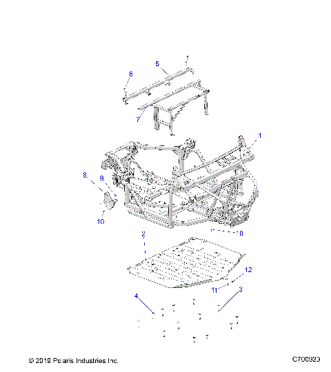 CHASSIS, MAIN FRAME AND SKID PLATES - R23RRED4JA (C700923)