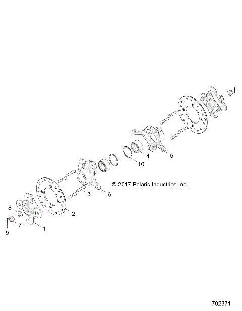SUSPENSION, FRONT CARRIER AND HUB - Z19VDE92AC/BC/AD/BD/AM/BM/LM/LAG/BG (702371)