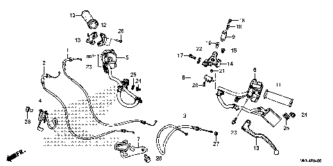 HANDLE LEVER@SWITCH@CABLE